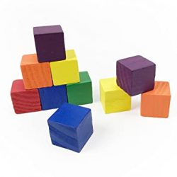 2 cm Wooden Color Cubes  