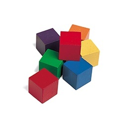 彩色方块木制1英寸套装102个
